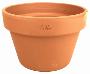 DEGREA Doniczka MEZZO VASO D21 Ceramiczna Klasyczna Prosta Włoska Terakota NISKA 21cm