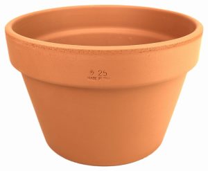 DEGREA Doniczka MEZZO VASO D25 Ceramiczna Klasyczna Prosta Włoska Terakota NISKA 25cm