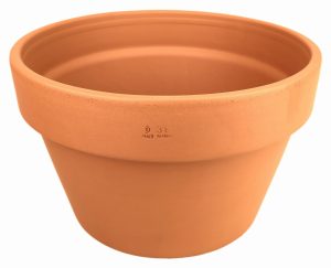 DEGREA Doniczka MEZZO VASO D31 Ceramiczna Klasyczna Prosta Włoska Terakota NISKA 31cm