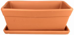 DEGREA Skrzynka  Venezia L40 Cassetta Ceramiczna Klasyczna Prosta Włoska Terakota 40cm + Podstawka Prostokątna SOTTOCAS. L40