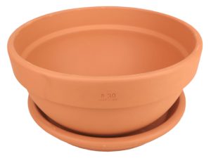 DEGREA Misa Ciotola IBIS D30 Ceramiczna Klasyczna Prosta Włoska Terakota 30cm + Podstawek D28 cm