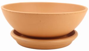 DEGREA Misa Ciotolone D26 Ceramiczna Terakota 26cm + Podstawek D21 cm