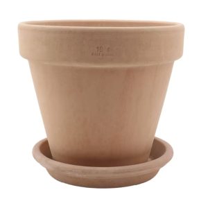 DEGREA Doniczka Ceramiczna Terakota VASO ARENA D19 cm + Podstawek D17 cm
