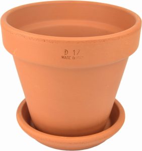 Doniczka Ceramiczna Terakota Klasyczna 17cm Gliniana DEGREA VASO D17 + Podstawka D15