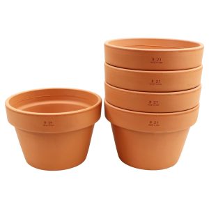 Zestaw 5 sztuk Doniczki DEGREA MEZZO VASO D21 Ceramiczna Terakota NISKA 21cm