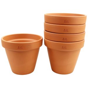 Zestaw 5 sztuk Doniczki DEGREA VASO D21 Ceramiczna Terakota 21cm