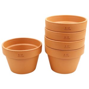 Zestaw 5 sztuk Doniczki DEGREA MEZZO VASO D17 Ceramiczna Terakota NISKA 17cm