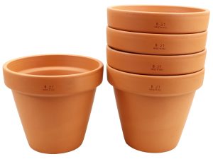 Zestaw 5 sztuk Doniczki DEGREA VASO D21 Ceramiczna Terakota 21cm