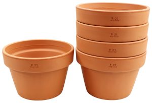 Zestaw 5 sztuk Doniczki DEGREA MEZZO VASO D21 Ceramiczna Terakota NISKA 21cm