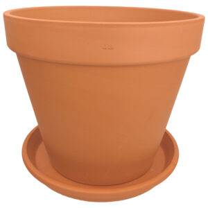 DEGREA Doniczka Ceramiczna VASO D52 Terakota 52cm Duża + Podstawka D46